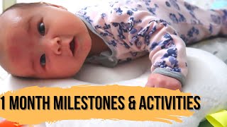 ONE MONTH BABY DEVELOPMENT MILESTONES  What A 1 Month Old Can Do And How You Can Measure Growth [upl. by Lynea]