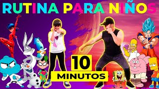 10 Minutos de EJERCICIOS para NIÑOS en Casa 😵💣KIDS WORKOUT at Home 👊💣 [upl. by Suk]