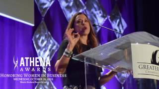 Rebecca Clyde Private Sector ATHENA Award recipient [upl. by Lynad394]