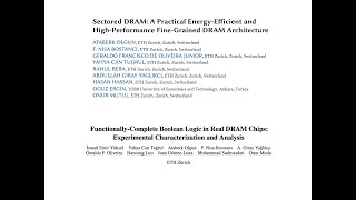 Seminar in Comp Arch  S5 Sectored DRAM amp FunctionallyComplete Boolean Logic in DRAM [upl. by Alisun]