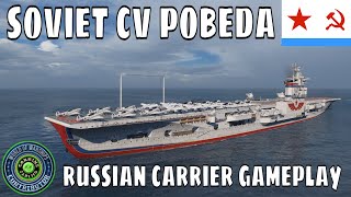 Soviet CV Pobeda Russian Aircraft Carrier World of Warships Gameplay [upl. by Kayle538]