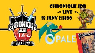 Chronique JDR 🎲⚔️🐲 Live du 18 janvier [upl. by Seve]