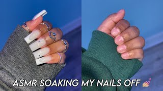 ASMR Soaking My Nails Off 💅🏼 SATISFYING [upl. by Romo]