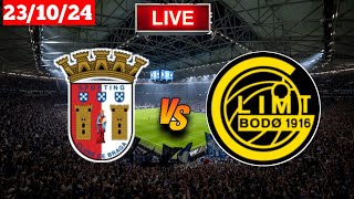 porting Braga vs Bodø  Glimt  UEFA Europa League Live Match Score Today [upl. by Tnomyar]