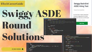 Swiggy  Swiggy ASDE Role  BackEnd Developer Round 1 Solutions checkmate hiring SwiggyIndia [upl. by Martyn]