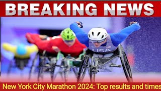 New York City Marathon 2024 Top results and times  complete list entertainment Top news today [upl. by Ahsetal]