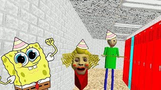 O BALDI ESTÁ DE ANIVERSÁRIO  Bob Esponja no Baldis Basics Challenge Maps [upl. by Ruben]