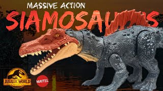 2022 Mattel Jurassic World Dominion Massive Action Siamosaurus Review [upl. by Annawot]