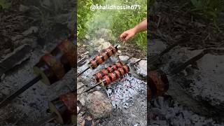 food kebab cooking outdoorcooking recipe bushcraft campingcooking [upl. by Ellevart982]