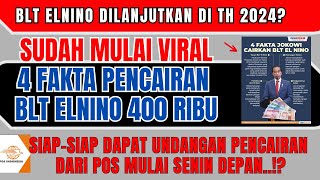 FAKTA BLT ELNINO DICAIRKAN OLEH PAK JOKOWI SIAP SIAP DAPAN UNDANGAN PENCAIRAN DARI PT POS [upl. by Cahn759]