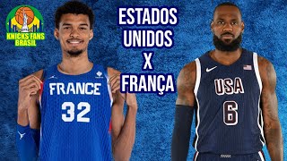 ESTADOS UNIDOS 98X87 FRANÃ‡A  OLIMPÃADAS PARIS 2024  LIVE REACTS  FINAL DO BASQUETE MASCULINO [upl. by Essej92]