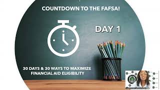 Countdown to the FAFSA Day 1  What is the FAFSA [upl. by Naryk]