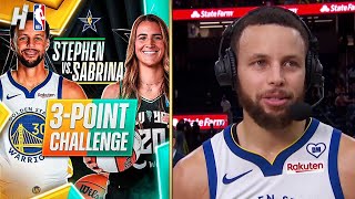 Steph Curry on 3point challenge with Sabrina Ionescu at 2024 NBA AllStar Weekend [upl. by Oniliuqnart]