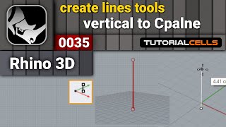 0035 draw line vertical to Cplane in rhino [upl. by Leora291]