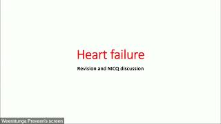 1 Heart Failure MCQ revision [upl. by Athiste962]