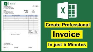 Create Professional Invoice Template  Create Invoice in Excel  Excel Tutorials [upl. by Kovacs]