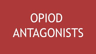 Pharmacology Of Opioid Antagonists by Dr Shikha Parmar [upl. by Durgy563]