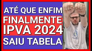 ✔️ATENÇÃO MUDANÇAS IMPORTANTES SAIU TABELA DO IPVA 2024 [upl. by Vin45]