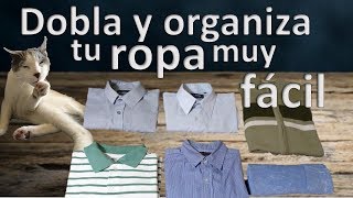 Cómo doblar y organizar tus camisas en segundos muy fácil [upl. by Kingsly]