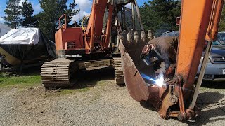 Fixing a Cracked Excavator Bucket and Digging a new road [upl. by Iral]