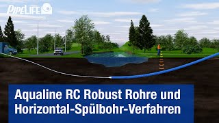 Verlegung von Aqualine RC Robust Rohren mit HorizontalSpülbohrVerfahren [upl. by Eidnahs]