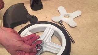 How to Disassemble  Repair a Stokke Crusi Rear Wheel [upl. by Etteniuq]