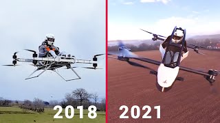 Jetson ONE Flying Car Evolution and Test Flights [upl. by Odnala1]