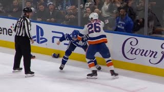 Oliver Wahlstrom Hits Auston Matthews Rasmus Sandin Responds [upl. by Nimsay618]