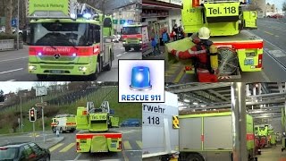 Alarmierung amp Mitfahrt  Löschzug Schutz amp Rettung Zürich FW Süd [upl. by Yentruok499]