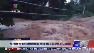 Crecida de ríos impidieron paso hacia aldeas en Jutiapa Atlántida [upl. by Alicia]