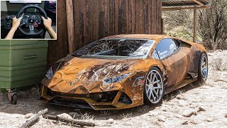 Rebuilding Lamborghini Huracan EVO Forza Horizon 5 Logitech G29 Stering Wheel Gameplay [upl. by Chappelka]