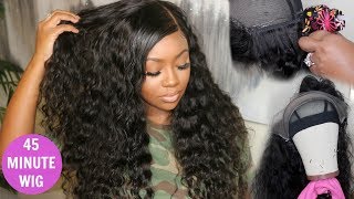 quotQuick Weavequot Lace Front Wig Tutorial  Hot Glue Method  Celie Hair [upl. by Lednam922]