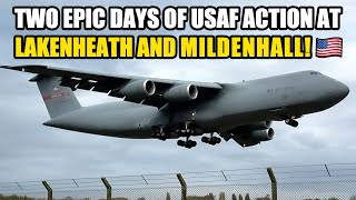 🇺🇸 2 days at LAKENHEATH amp MILDENHALL Ft VISITING F16s x2 KC46 PEGASUS a C5 Super Galaxy  MORE [upl. by Eiveneg]