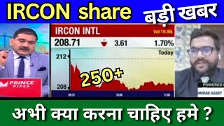 IRCON share latest news today IRCON share news today IRCON share Target Tomorrow buy or sell [upl. by Assenna]