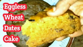 Christmas special Eggless Wheat cake without ovenHealthy eggless wheat dry fruits cake [upl. by Bonita11]