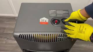 Glow Warm Essentials Gas Heater  How to Operate [upl. by Aihsirt]