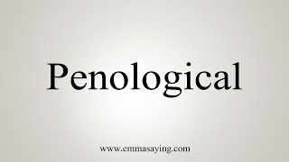 How To Say Penological [upl. by Gasper]