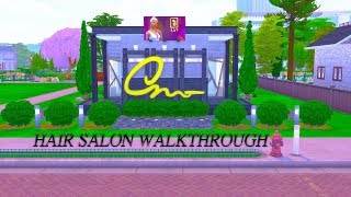 Hair Stylist Salon  Walkthrough  The Sims 4 [upl. by Lull]