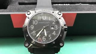 Hamilton Khaki Navy BeLOWZERO 1000m Automatic H78585333  movement [upl. by Hueston397]