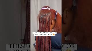 🧡BEAUTIFUL FALL COLOR BRAIDS 🧡haircolor braidstyles braids fall braidtutorial [upl. by Sonahpets]