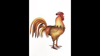 Designer Stencils 480 Rooster Stenciling Instructions  How To Stencil [upl. by Olnay767]