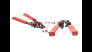 Ratchet Modular Crimping Tool for RJ50 RJ45 10 Conductor P  93100015 [upl. by Eenram]