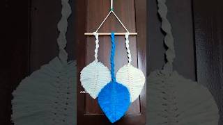 Macrame leaf hanging macrame thread leaf art home decordaily art artbyvincy [upl. by Etnuad730]