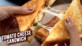 Melted Cheese Tomato Sandwich  Easy Cheese Tomato Toast Sandwich Recipe  Tomato Cheese Sandwich [upl. by Niriam610]