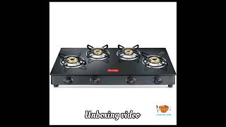 unboxing video prestige gas stove 4 burner gas stoveManual gas stovedgoodlife unboxing maahi [upl. by Yna]