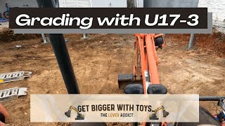 Grading with mini excavator  How to grade with Mini Excavator  Learn with a Learner [upl. by Latrena]