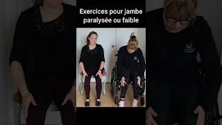 Exercices pour jambe paralysée ou faible  short [upl. by Akimahs276]