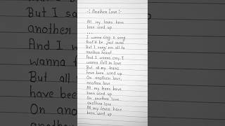 Another Love  Tom Odell Lyrics shorts songlyrics [upl. by Arnoldo]