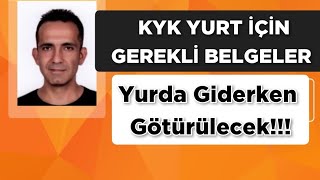 KYK YURT İÇİN GEREKLİ BELGELER ‼️Yurda Giderken Götürülecek [upl. by Konstantine220]