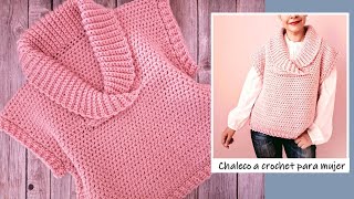 Chaleco FÁCIL a crochet para mujer ¡Paso a paso [upl. by Asyla227]